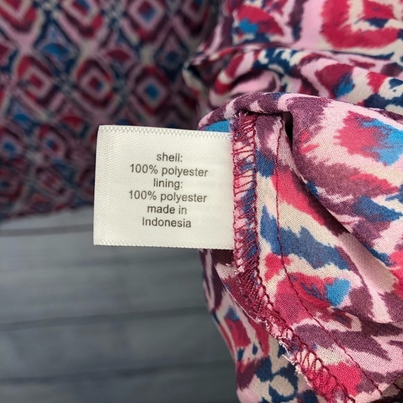 Lane Bryant Pink Patterned Tiered Tank Top Sz 28 - Picture 4 of 5